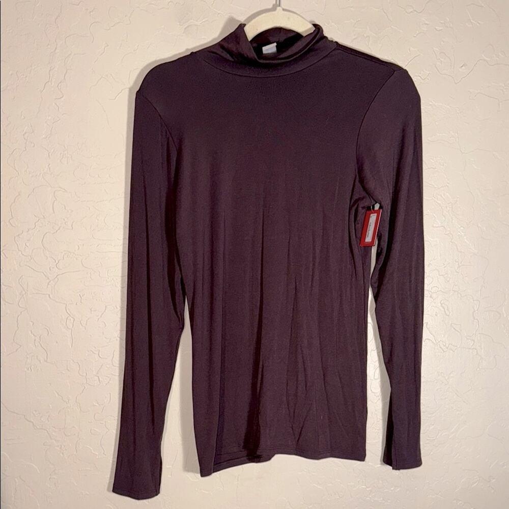 Spanx long sleeve turtleneck n cherry chocolate size XL NWT